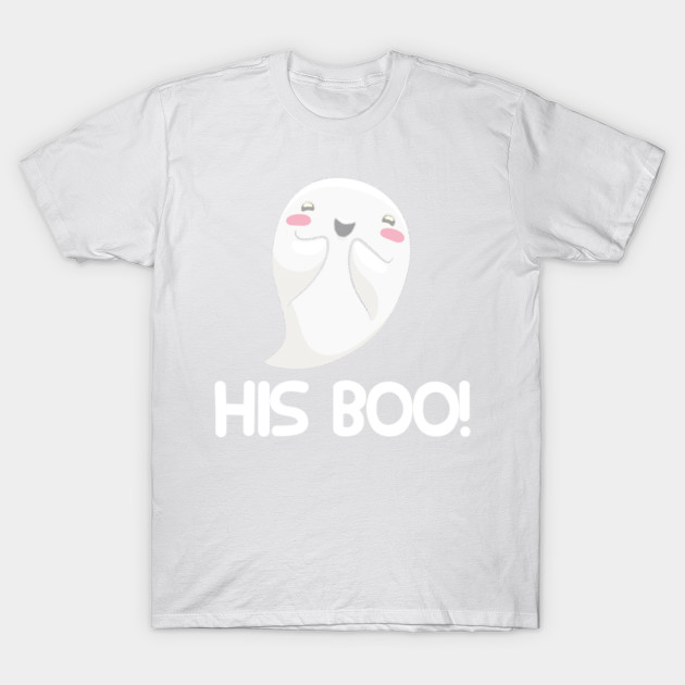 Boo Couple His Boo Matching Halloween Shirts Gifts on October 31 T-Shirt-TOZ